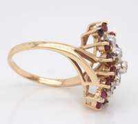 Popular Ruby and Diamond Waterfall Ring
