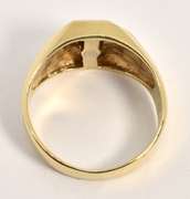 Attractive Man's Diamond Pinkie Ring