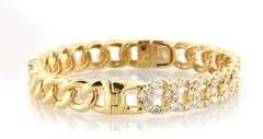 Luxurious 18kt Diamond open Link Bangle Bracelet