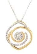 Powerful Diamond Cluster Swirl Pendant on Chain