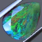 Silky 1.56ct floral fairy fire flashing Black Opal