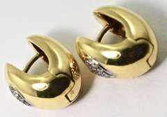 Comfortable and Classy 18K Diamond Huggie Earrings