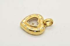 LADIES 18 KT GOLD HEART PENDANT