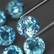 Superb quality 14.25ct 6pc sky blue Topaz set