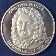 Halley's Comet Silver Eagle Commemorative 1otz .999