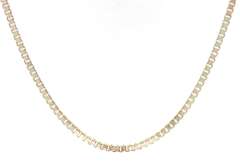 Italian Sterling Silver Gauge Box Chain Necklace