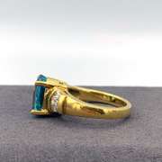 18KT Blue Zircon Ring