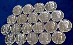 Roll Of 20 1964 Proof Kennedy Half Dollars Accented Hair.
