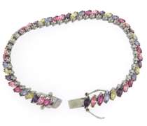 Sterling Silver Multi Gemstone Bracelet