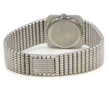 Bueche Girod Square White Gold 27mm Diamnd Dial Watch