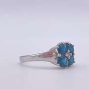 14kt Gold, Blue Sapphire, & Diamond Cocktail Ring