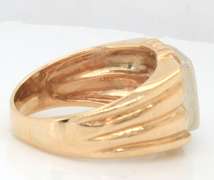 Handsome 14kt YG Gents' Round Brilliant Cut Diamond Ring
