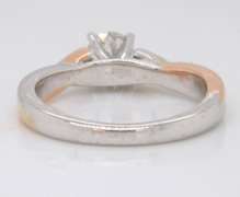 Powerful Two-Tone Gold 0.50CT Solitaire Diamond Ring