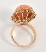 Fashionable Estate Coral Ring