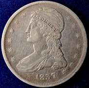 1837 Capped Bust Half Dollar, Circulated.