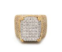 Extremely Unique 6.00 cttw Diamond Cluster Ring in Yellow Gold