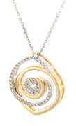 Powerful Diamond Cluster Swirl Pendant on Chain