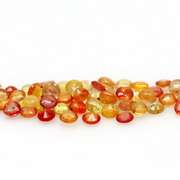 6.65ct heated only Autumn leave Sapphire set