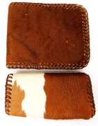 Vintage Pony Hair Leather Wallet & Key Holder