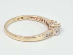 Sweet Diamond Engagement Ring in Yellow Gold