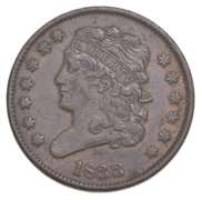 1833 Classic Head Half Cent