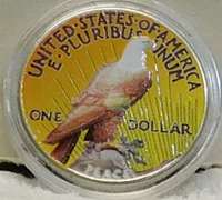 1922 Colorized Peace Dollar