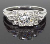 18k Art Deco Diamond Ring