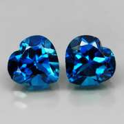 Rich London blue 3.05ct Topaz pair