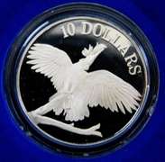 1990 Ten Dollar .999 Silver Proof Birds of Australia Coin