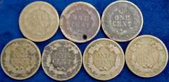 Lot Of 3 Indian Head And 4 Flying Eagle Cents. Culls.