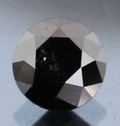 Very fine 1.39ct smooth cut Black Diamond solitaire