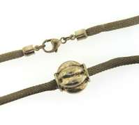 Vintage Sterling Silver Popcorn Chain With Center Ball