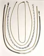 5 Sterling Necklaces of Varied Styles