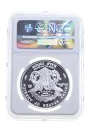 GEM PF William Barber Silver 1 Oz Liberty Pattern Half Union - NGC