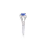 14KT White Gold 1.75ct Tanzanite and Diamond Ring