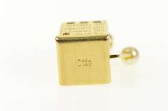 14K Yellow Gold Articulated Pearl Slot Machine Vegas Charm/Pendant
