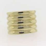 Charming Yellow Gold Wide Ribbed Gold Ring