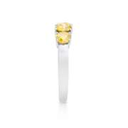 14KT White Gold 1.26ctw Yellow Diamond Ring