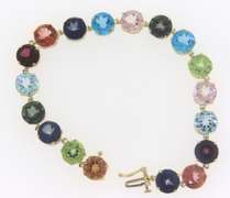 Fantastic Yellow Gold Rainbow Bracelet