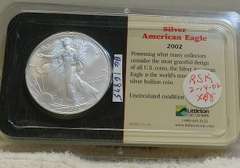 2002 Silver Eagle Cert Unc, Littleton