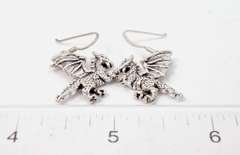 Dragon Sterling Silver Dangle Earrings