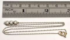 White Gold 3Diamond Necklace