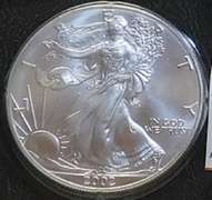 2002 Silver Eagle Cert Unc, Littleton