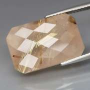 Fully faceted 15.50ct golden rutile Quartz
