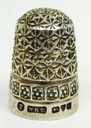 Very Fine Antique English Sterling Silver Thimble