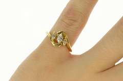 14K Yellow Gold 0.30 Ctw Marquise Diamond Engagement Ring