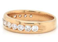 Handsome Yellow Gold 1cts Diamond Chanel Band
