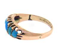 Antique Turquoise Gypsy Set Ring