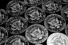 Roll Of 20 Gem Proof 1964 Kennedy Half Dollars Accented Hair.