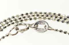 14K White Gold 1.1mm Ball Link Fancy Classic Chain Necklace